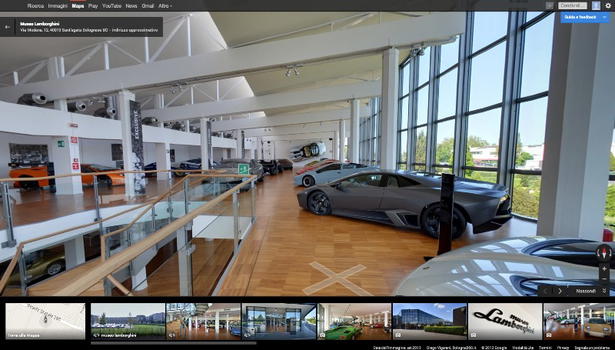 Il Museo Lamborghini visitabile online grazie a Google Maps