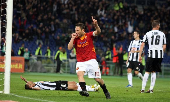 Ritorna al goal Francesco Totti e Roma-Udinese finisce 3-2
