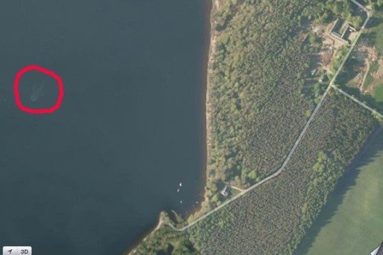 Il mostro di Loch Ness fotografato nelle mappe di Apple