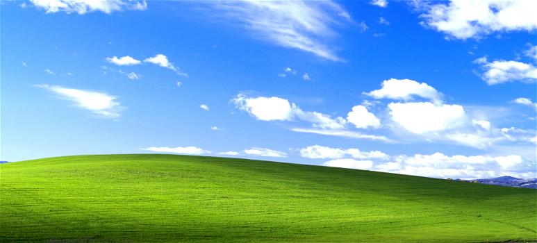 Windows XP e la storia della foto della collina diventata sfondo per il desktop