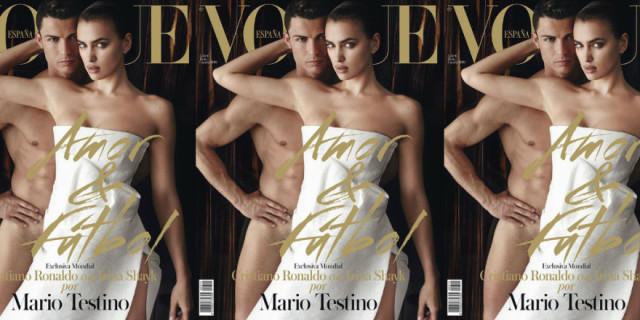 Cristiano Ronaldo nudo su Vogue con Irina Shayk