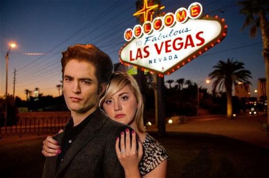 Sposa un cartonato di Robert Pattinson a Las Vegas