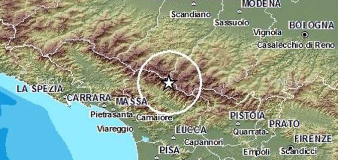 Scossa di terremoto tra Toscana ed Emilia di magnitudo 4