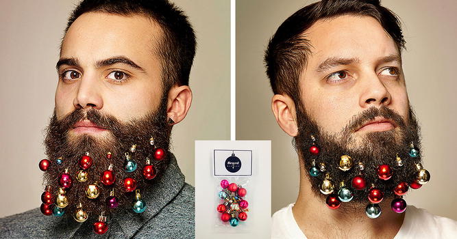 Arriva la Beard Baubles: la barba decorata come un albero di Natale