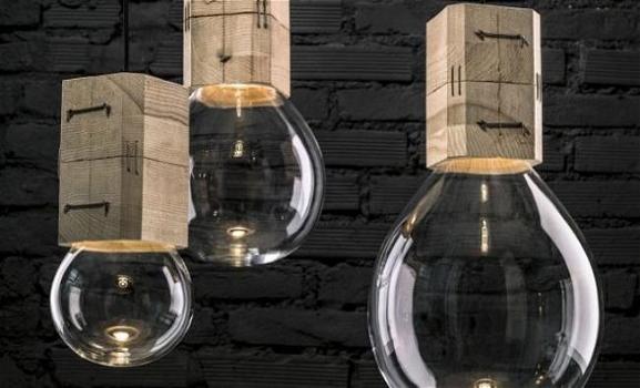 Design e tecnologia per le nuove lampade che giocano con il vetro