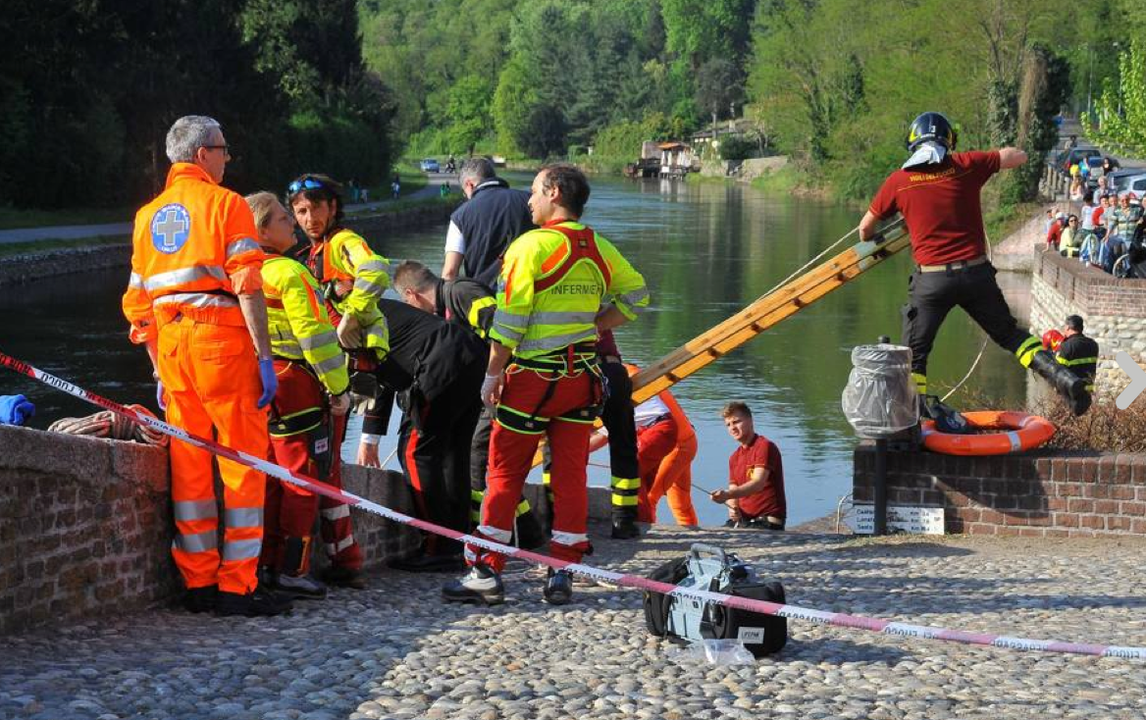 Milano: 42 minuti sott’acqua, si salva per miracolo