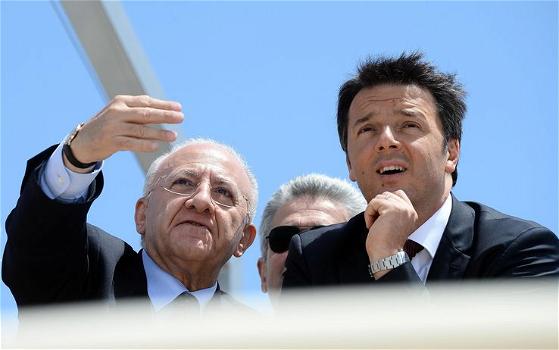 Renzi in Campania: “Per De Luca impegno totale”. De Luca: “Ha coraggio”