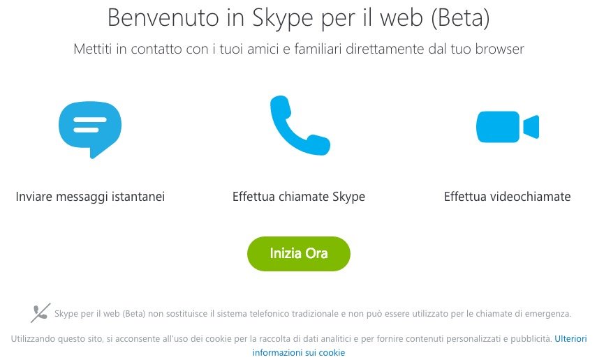 Skype for Web: le chat internet based di Microsoft anche in Italia