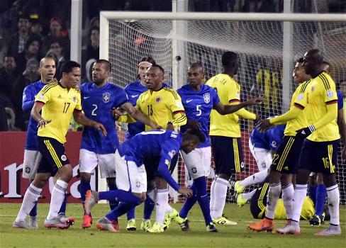Copa America: Brasile ko, è 1-0 Colombia. Espulsi Neymar e Bacca