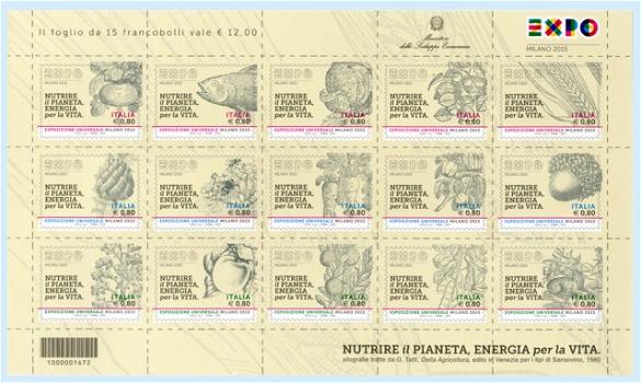 In arrivo 16 francobolli dedicati all’Expo di Milano