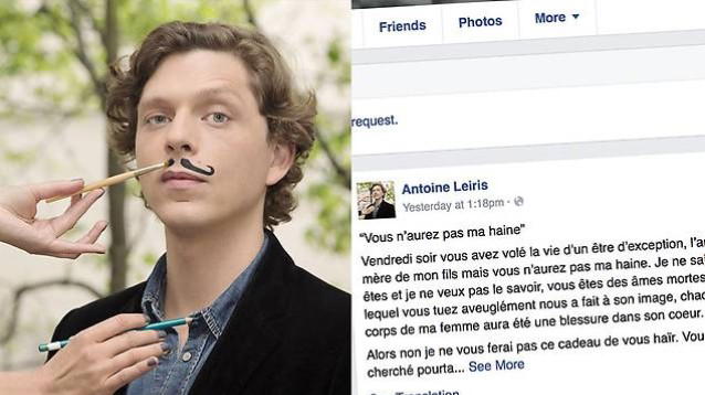 Attentati Parigi, Antoine Leiris: “Una parte di me è morta con mia moglie, ma sono obbligato a non odiare”
