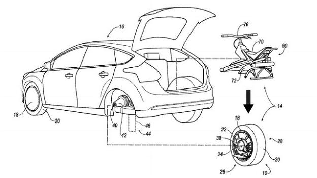Ford brevetta un e-cycle che si costruisce con la ruota di un’auto