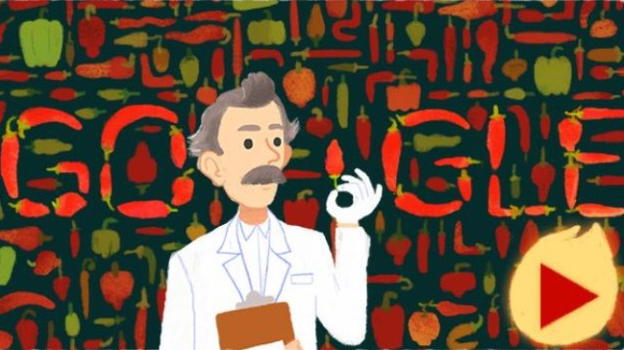 Il Doodle di oggi celebra Wilbur Scoville, il chimico del peperoncino