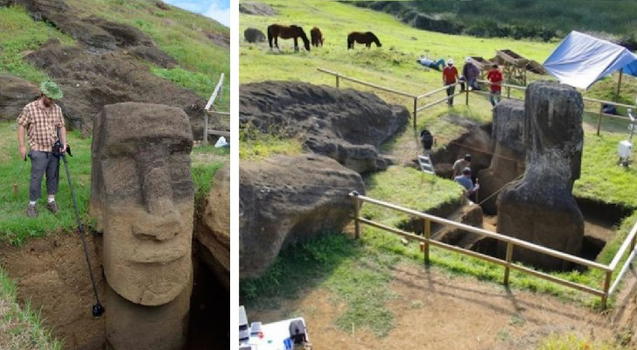 Cosa si nasconde sotto le teste dell’Isola di Pasqua? Uno scavo rivela il segreto