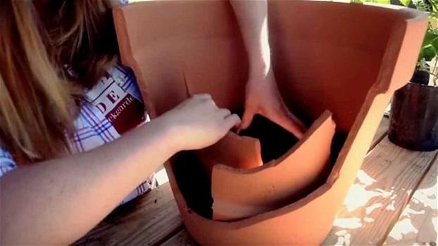 Ecco come trasformare un vaso rotto in un piccolo capolavoro. Incredibile