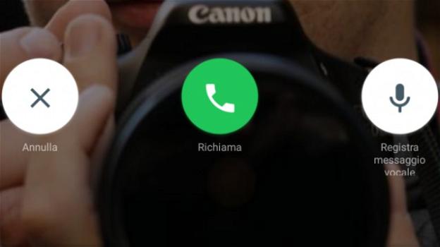 Whatsapp testa le funzionalità Richiama e Registra messaggio vocale