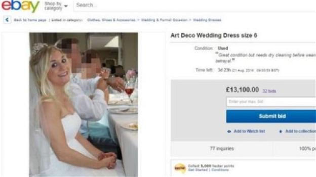 Mette all’asta su Ebay il suo abito da sposa. Il motivo è commovente