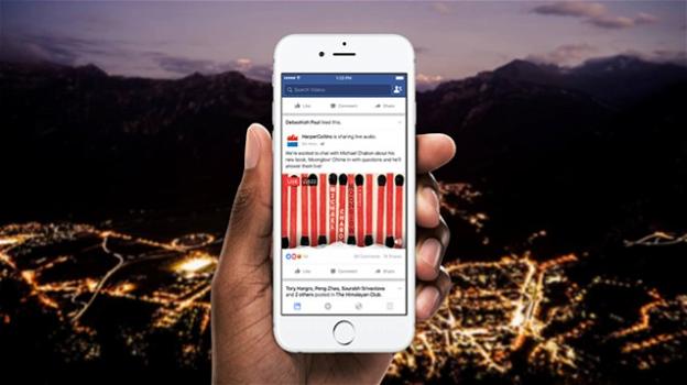 Facebook: in arrivo i Live Audio, e le schede per ricordare gli eventi