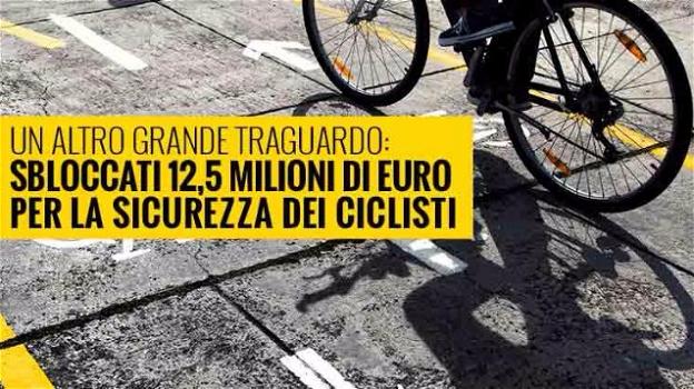 Stanziati 12,5 milioni per la sicurezza dei ciclisti