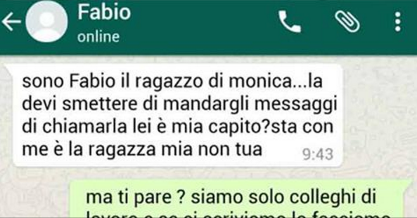 "Amore siamo solo colleghi", ma lui non si fida. Ecco ciò che scopre