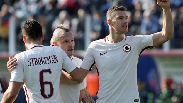 Serie A: Crotone 0 Roma 2. A segno Nainggolan e Dzeko
