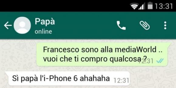 “Non posso comprarti l’iPhone 6, non ho soldi”. Ma la risposta del figlio è un bell’incentivo