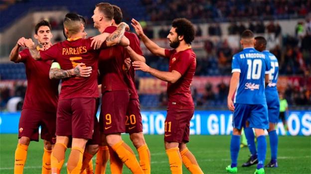 Serie A: Roma 2 Empoli 0. La decide Dzeko con una doppietta