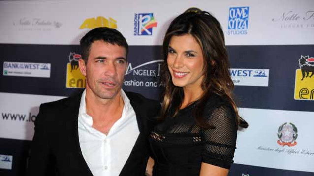 Elisabetta Canalis fotografata col marito al Fashion Show di Moschino