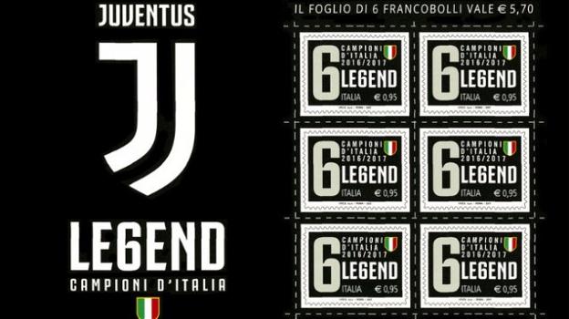 Ancora un francobollo per la Juventus: in uscita a luglio "LE6END"