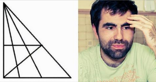 Prova a risolvere il test dei triangoli: tu quanti ne vedi? La soluzione non è per nulla banale!