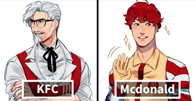 Illustratore crea le mascotte ideali dei fast food sotto forma di manga: ora tutti vogliono leggerli
