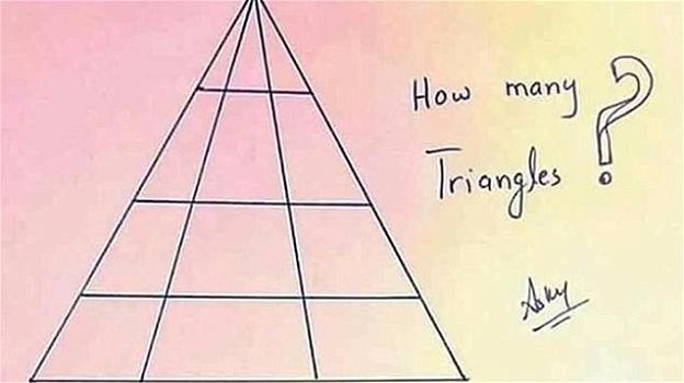 Quanti triangoli ci sono? Il quiz che ha fatto impazzire il web