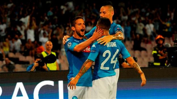 Champions League: il Napoli suona la carica, 2-0 netto al Nizza