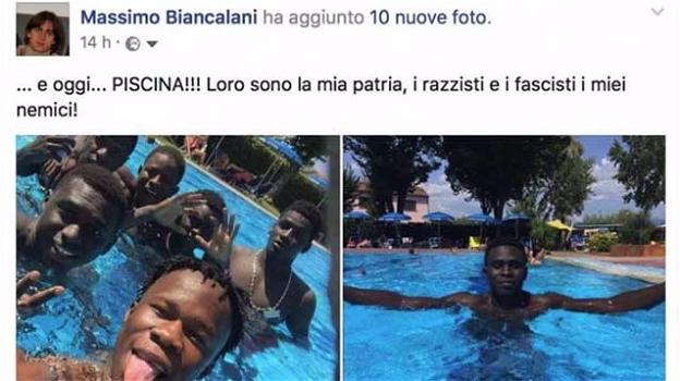 Don Biancalani porta i migranti in piscina: "Loro sono la mia patria"