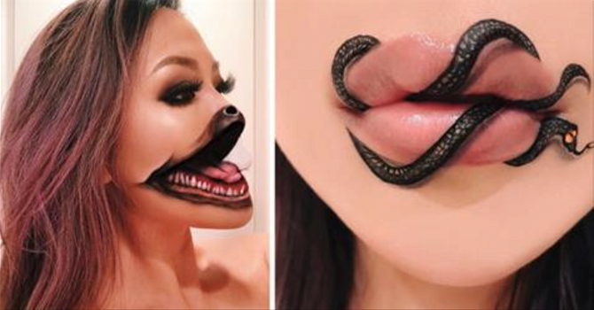 Questa donna crea delle illusioni ottiche stupende con tecniche di make-up