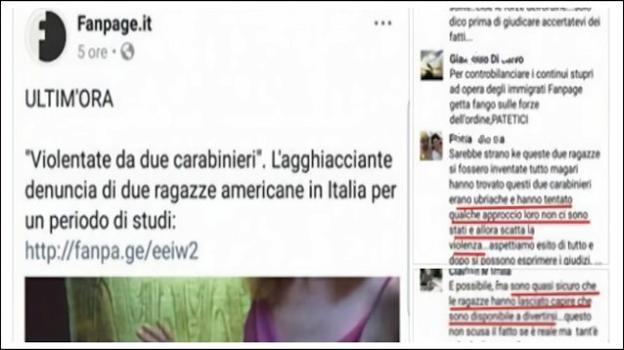Stupro di Firenze, commenti choc sul web: meno grave se commesso da carabinieri