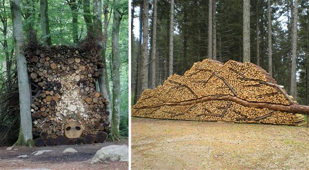 Alcune persone hanno creato opere d’arte con la propria legnaia. Il risultato è suggestivo!