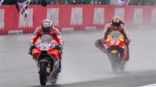 MotoGP, Giappone 2017: Dovizioso sensazionle, vince sotto la pioggia