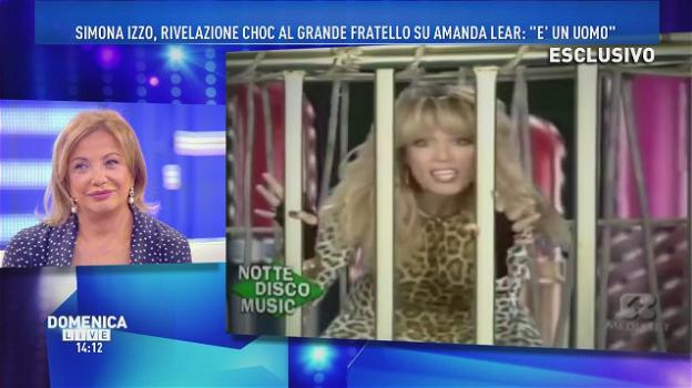 Domenica Live, Simona Izzo: "Ecco perché Amanda Lear era un uomo"