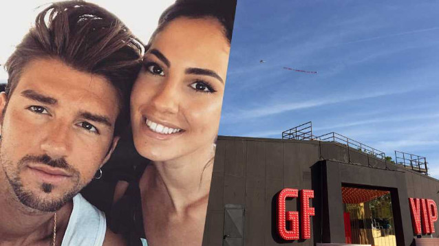 Grande Fratello Vip: messaggio aereo di Andrea Damante a Giulia De Lellis: "C’era traffico, ti amo da morire. 17 di noi"
