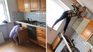 Desiderava una cucina più moderna e suo marito la accontenta: la trasformazione è stupenda!