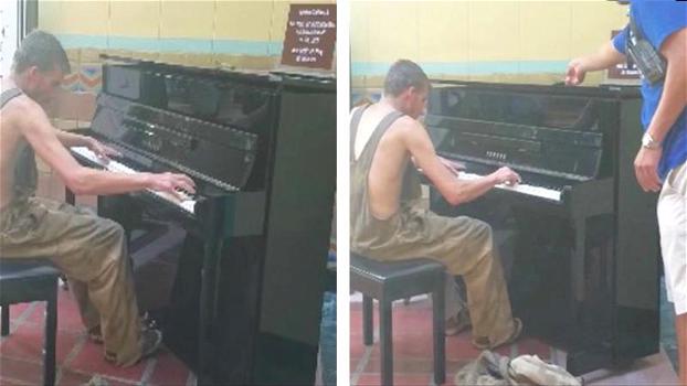 Un senzatetto suona il pianoforte in pubblico: impossibile non fermarsi ad ascoltarlo!