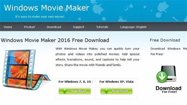 Attenzione: falsa versione di Windows Movie Maker, in modalità scam, ruba soldi agli utenti