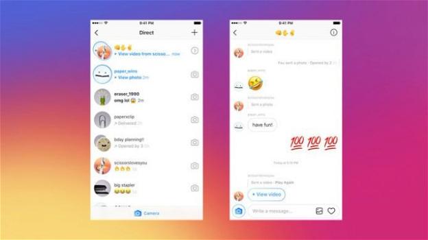 Instagram: Direct diventa una chat app autonoma, disponibile in test per Android e iOS