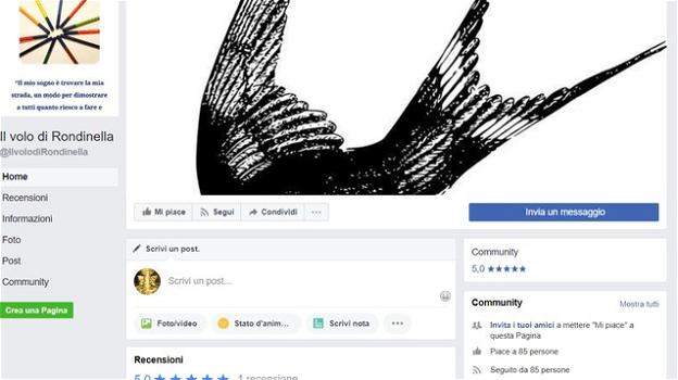 "Il volo di Rondinella": quando Facebook può diventare anche utile