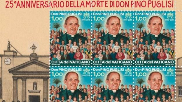 Don Pino Puglisi in un francobollo dal Vaticano