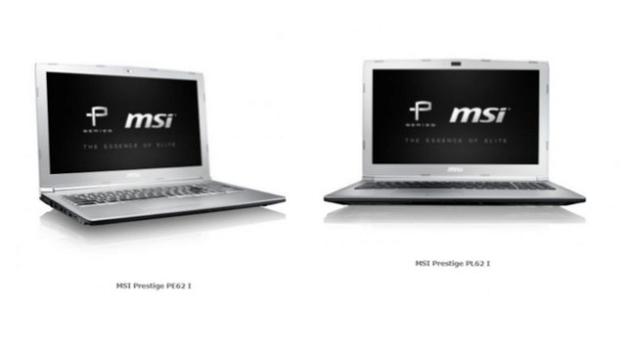 MSI annuncia i nuovi notebook Prestige PE62 e PL62, adatti per lo studio ed il lavoro