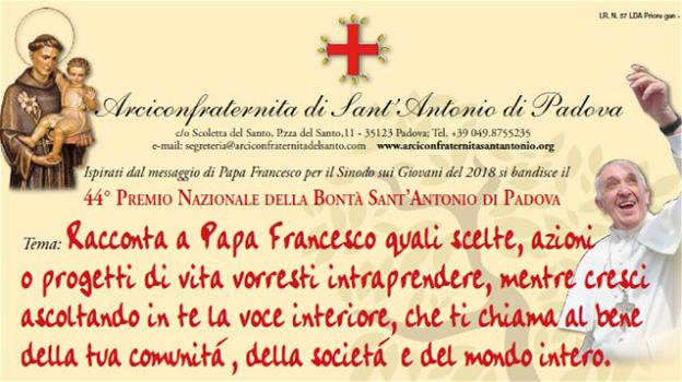 Premio nazionale della Bontà di Sant’Antonio giunge alla 44esima edizione