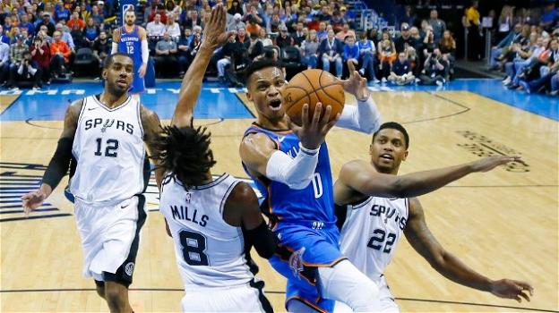 NBA, 10 marzo 2018: i Thunder dominano sugli Spurs