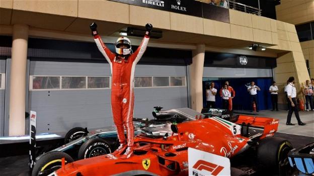 Formula 1, in Bahrain trionfa di nuovo la Ferrari di Sebastian Vettel